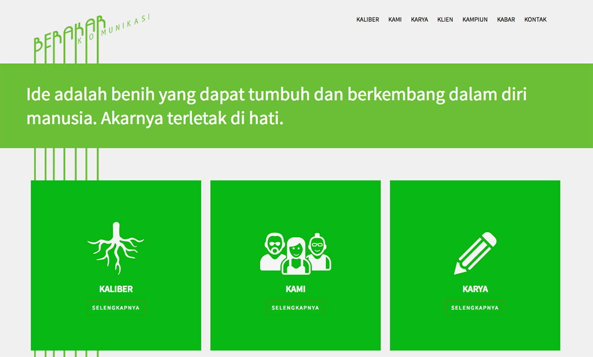 PT. Berakar Komunikasi website
